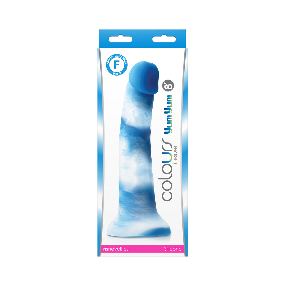 Colours Pleasures Yum Yum 8 in. Dildo Blue - Fantasies Boutique