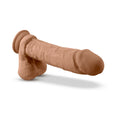 Blush Dr. Skin Silicone Dr. Julian Realistic 9 in. Posable Dildo with Balls & Suction Cup Tan - Fantasies Boutique