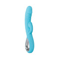 Evolved Triple Infinity Rechargeable Heating Suction Silicone Dual Stimulator Blue - Fantasies Boutique
