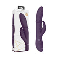 VIVE HALO Rechargeable Stimulating Ring Silicone Rabbit Vibrator Purple - Fantasies Boutique