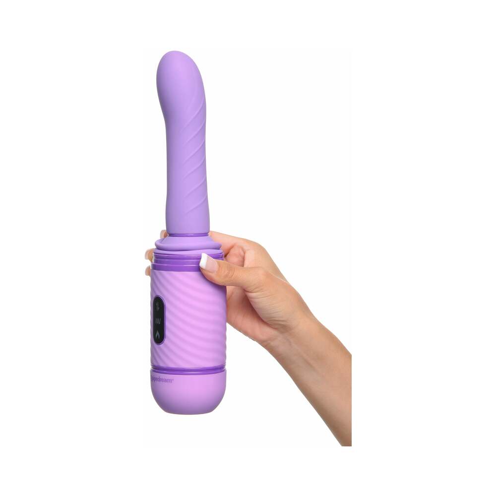 Pipedream Fantasy For Her Love Thrust-Her Rechargeable Silicone Thrusting Vibrator Purple - Fantasies Boutique