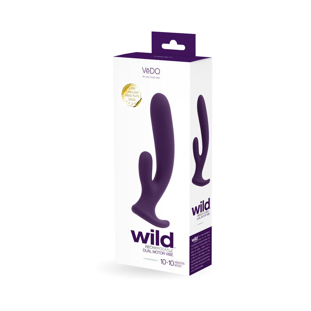 Vedo Wild Rechargeable Dual Vibe Purple - Fantasies Boutique