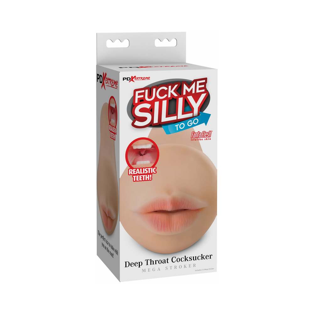 PDX Fuck Me Silly To Go Deep Throat Cocksucker Oral Mega Stroker Beige - Fantasies Boutique