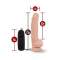 Dr. Skin Dr. Tim Realistic 7.5 in. Vibrating Dildo with Balls Beige - Fantasies Boutique