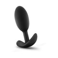 Blush Luxe Wearable Vibra Slim Plug Medium Black - Fantasies Boutique