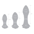 Glas Rosebud 3-Piece Glass Anal Plug Set - Fantasies Boutique