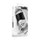 Ouch! Black & White Satin Eye Mask Blindfold Black - Fantasies Boutique
