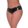 Magic Silk Hard Candy Low Rise Split Crotch Boyshort Black Queen Size - Fantasies Boutique