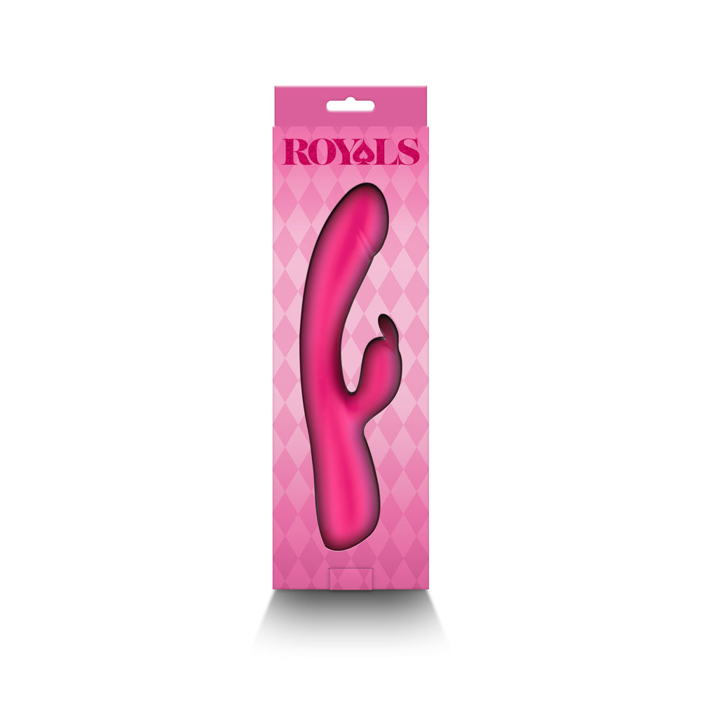 Royals Divine Warming Rabbit Vibrator Metallic Pink - Fantasies Boutique