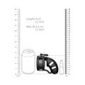 Shots ManCage Model 18 Adjustable 3.5 in. Silicone Ballsplitter Cock Cage Black - Fantasies Boutique