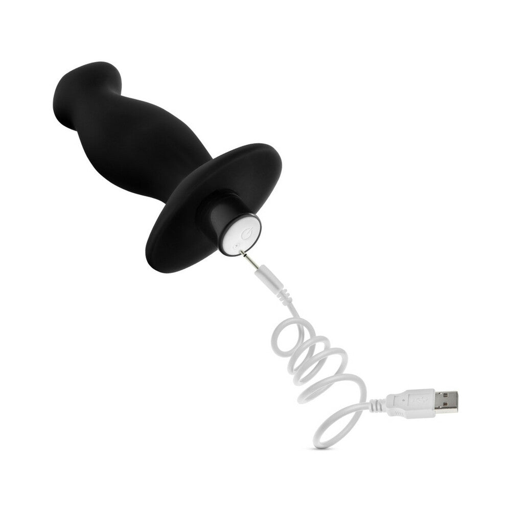 Anal Adventures Platinum Silicone Rechargeable Vibrating Prostate Massager 02 - Fantasies Boutique