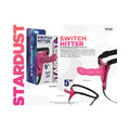 Stardust Switch Hitter Silicone Strap-On Dildo With Harness 5 in. Pink - Fantasies Boutique