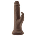 FemmeFunn Vortex Turbo Rabbit 2.0 8 in. Dual Stimulation Vibrating Dildo Brown - Fantasies Boutique