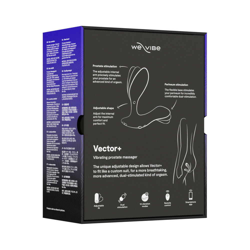 We-Vibe Vector+ Dual Stimulation Prostate Massager Charcoal Black