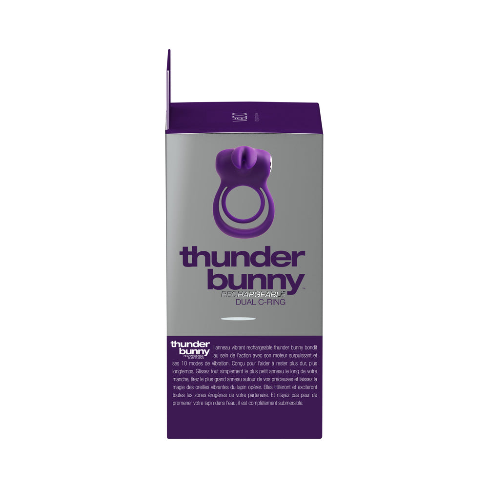 VeDo Thunder Bunny Rechargeable Dual C Ring Purple - Fantasies Boutique