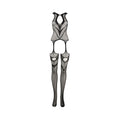 Shots Le Desir Suspender Bodystocking Black O/S