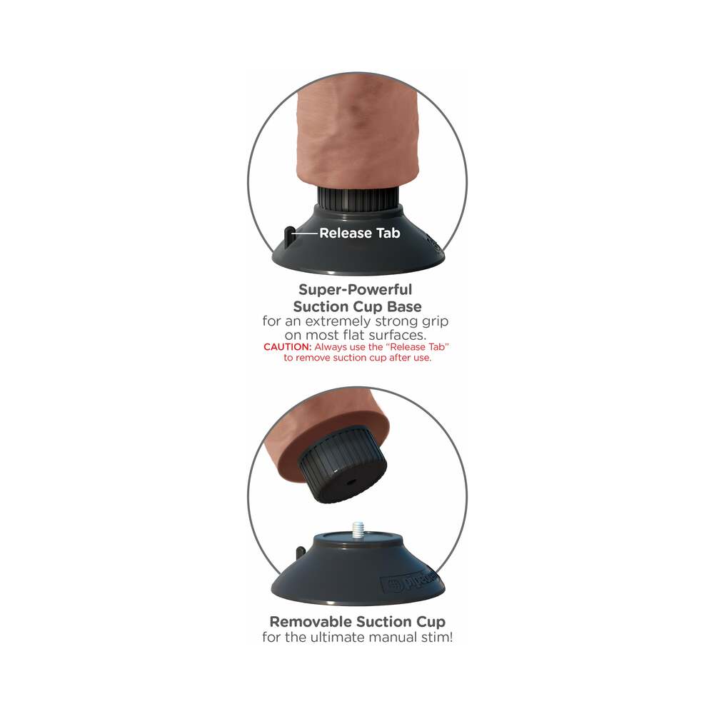 King Cock 7 in. Vibrating Cock Poseable Dildo With Suction Cup Tan - Fantasies Boutique