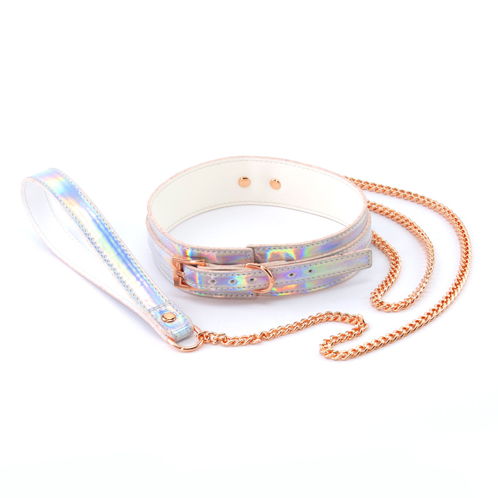 Cosmo Bondage Collar & Leash Rainbow - Fantasies Boutique