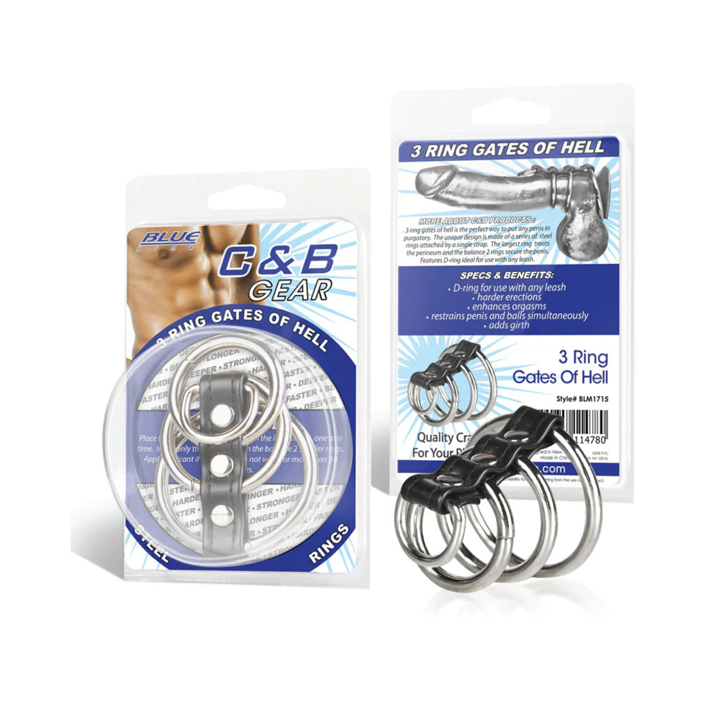 Blue Line C&B Gear 3 Ring Gates of Hell - Fantasies Boutique