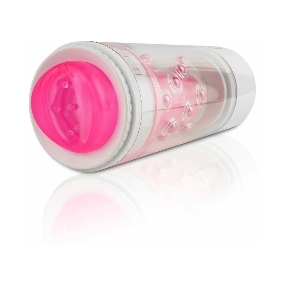 PDX Roto-Bator Pussy Rotating Masturbator Clear/Pink - Fantasies Boutique