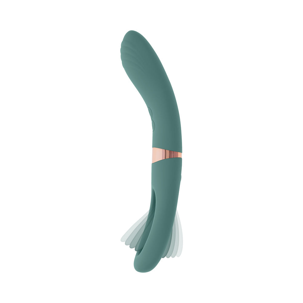 Evolved Chick Flick Rechargeable Vibrator with Flicker Silicone Mint - Fantasies Boutique