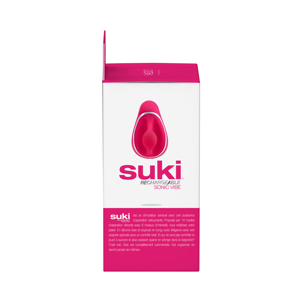 Suki Sonic Suction Rechargeable Vibrator Foxy Pink - Fantasies Boutique