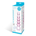 Glas 7.5 in. Quintessence Beaded Anal Slider Glass Dildo with Ring Handle - Fantasies Boutique