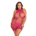 Rene Rofe Reckless Lace Mini Dress Red Queen Size - Fantasies Boutique