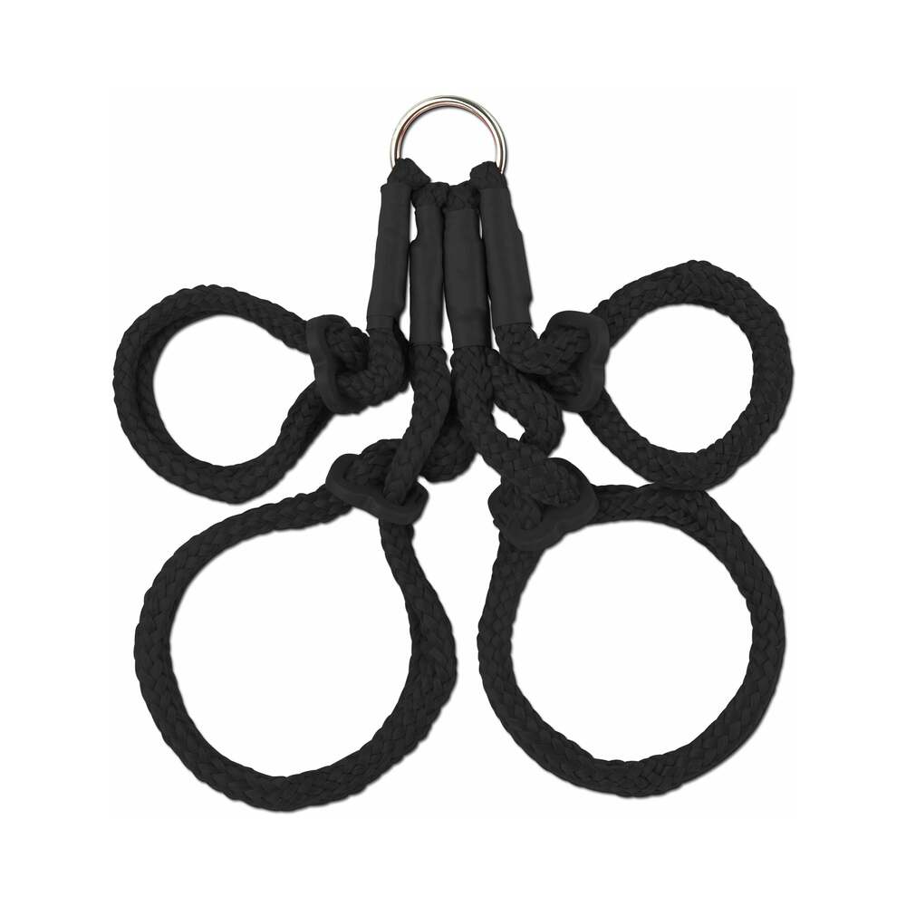 Fetish Fantasy Series Japanese Silk Rope Hogtie Black - Fantasies Boutique