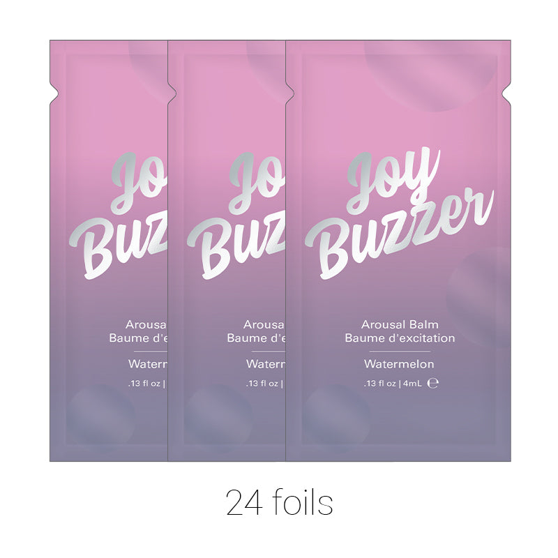 Jelique Joy Buzzer Clitoral Arousal Balm Watermelon (Bulk Pack/24 pcs) .13 oz Foil - Fantasies Boutique