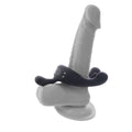Playboy Triple Play Vibrating Cockring with Stimulator Black - Fantasies Boutique