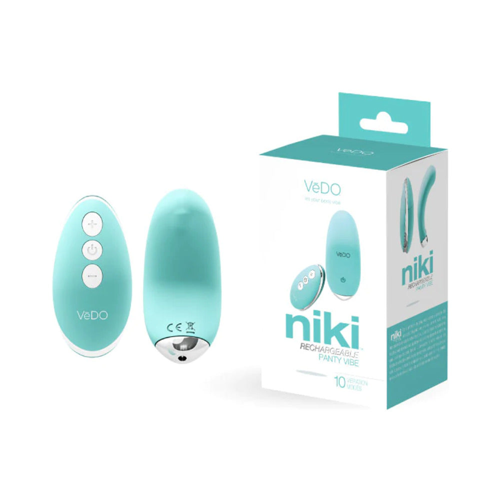 VeDO Niki Rechargeable Panty Vibe Tease Me Turquoise - Fantasies Boutique