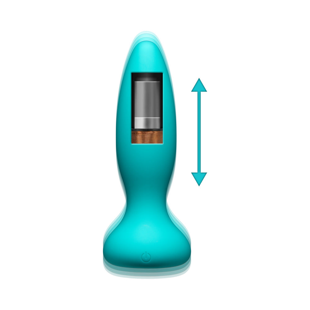A-Play Thrust Adventurous Rechargeable Silicone Anal Plug with Remote Teal - Fantasies Boutique
