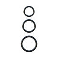 Pipedream Fantasy C-Ringz Silicone 3-Ring Stamina Set Black - Fantasies Boutique