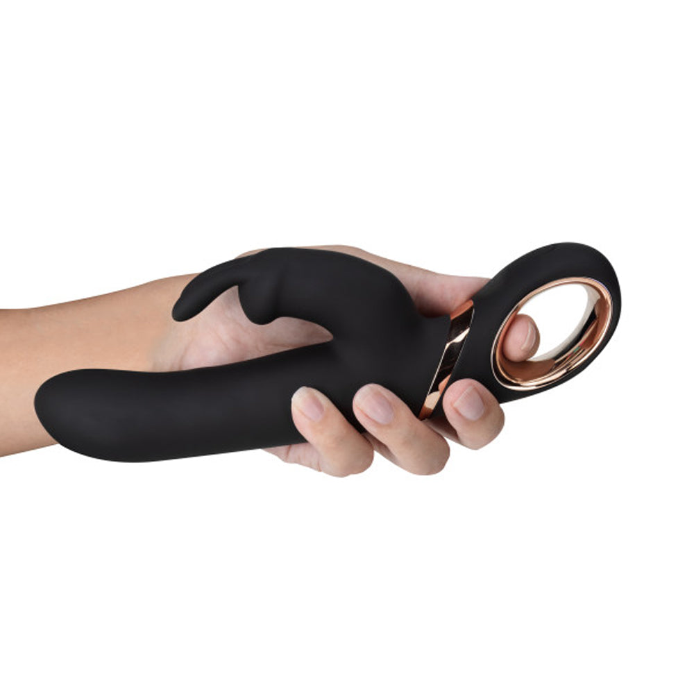 Blush Lush Victoria Rechargeable Silicone Rabbit Vibrator Black - Fantasies Boutique