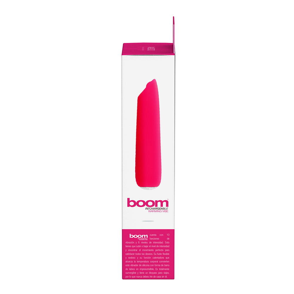 VeDO Boom Rechargeable Warming Silicone Slimline Vibrator Pink - Fantasies Boutique