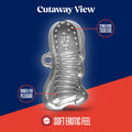 RIZE! Squeezy Ergonomic Stroker Clear - Fantasies Boutique