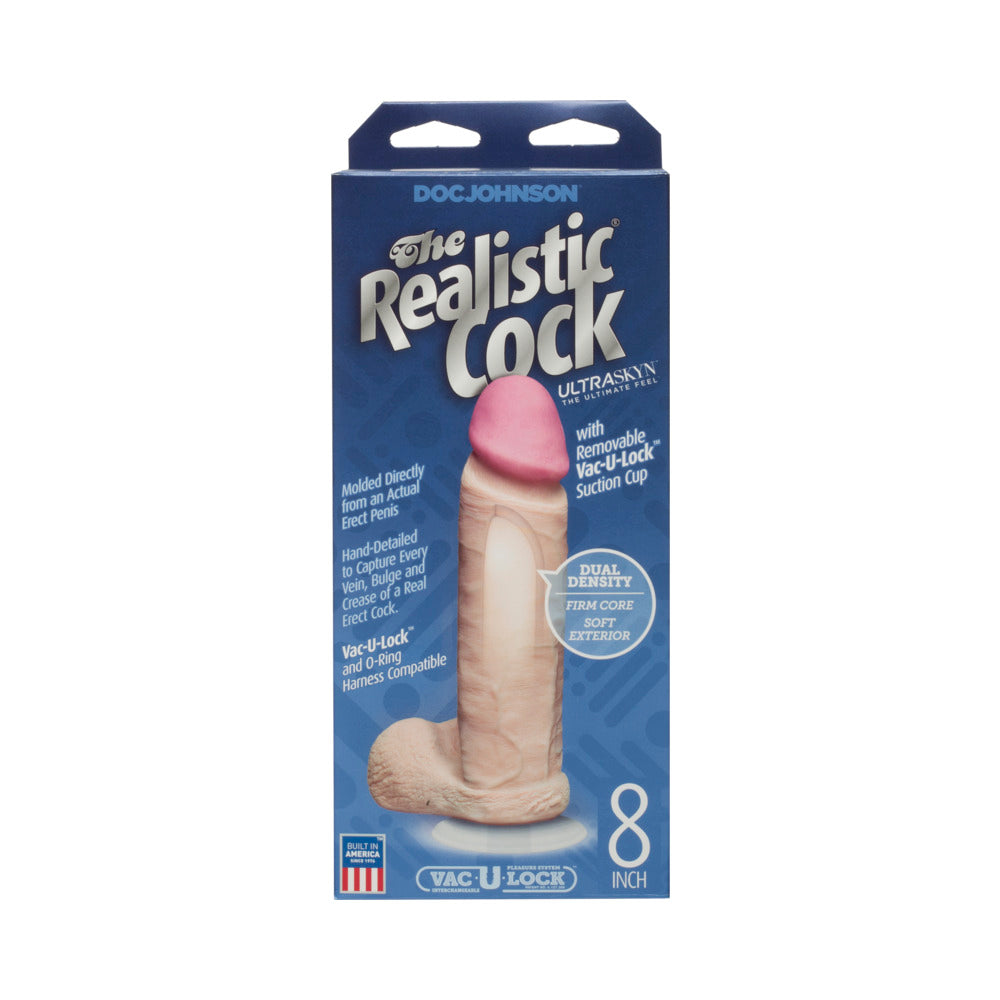 The Realistic Cock - UR3 - 8 Inch White - Fantasies Boutique