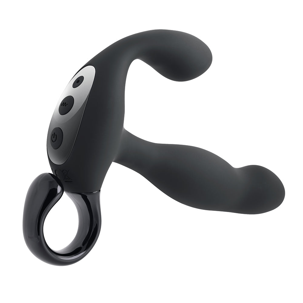 Playboy Come Hither Rechargeable Remote Controlled Silicone Vibrating Prostate Massager Black - Fantasies Boutique