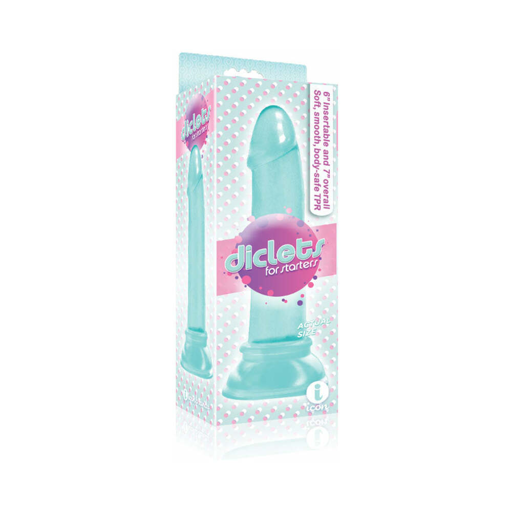 The 9's Diclets 7in Jelly TPR Dong Aqua - Fantasies Boutique