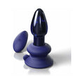 Icicles No. 85 Rechargeable Remote-Controlled Vibrating Anal Plug With Suction Cup Blue - Fantasies Boutique