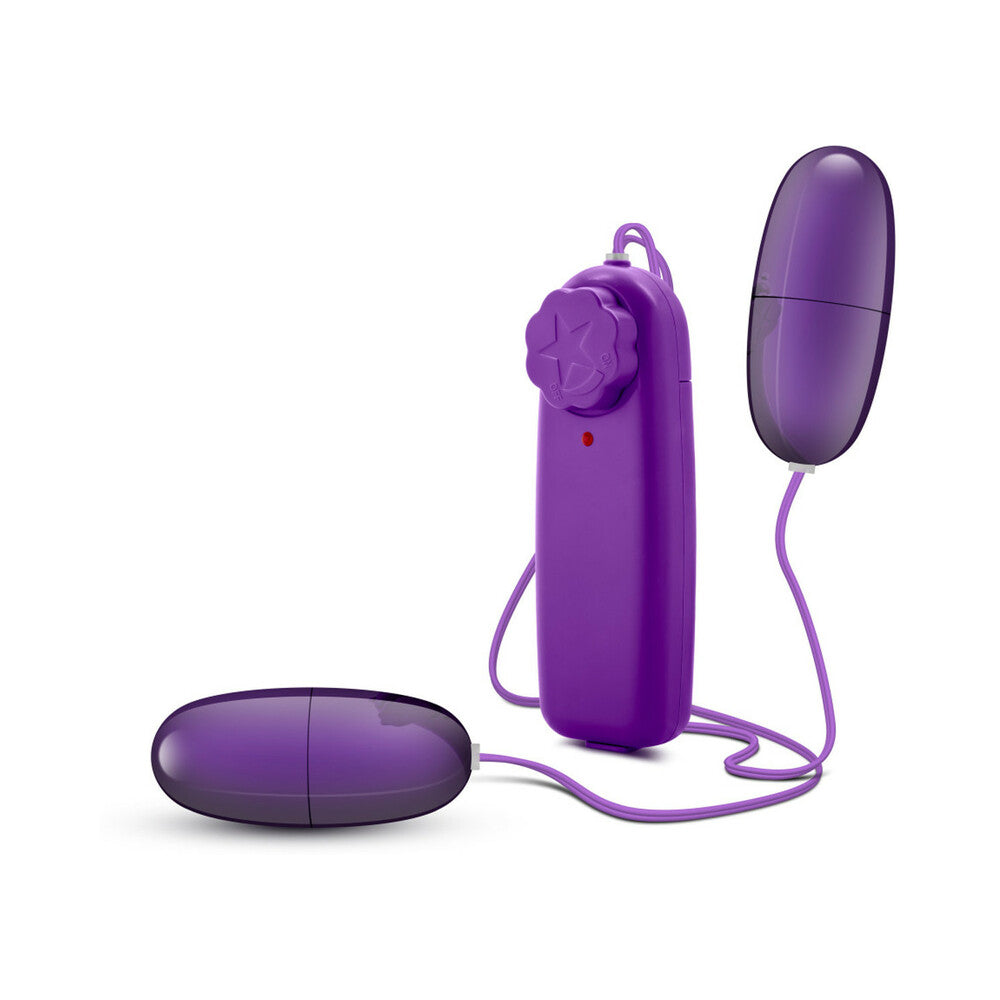 B Yours Double Pop Eggs Remote-Controlled Dual Bullet Vibrator Plum - Fantasies Boutique