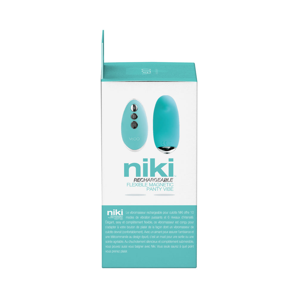 VeDO Niki Rechargeable Panty Vibe Tease Me Turquoise - Fantasies Boutique