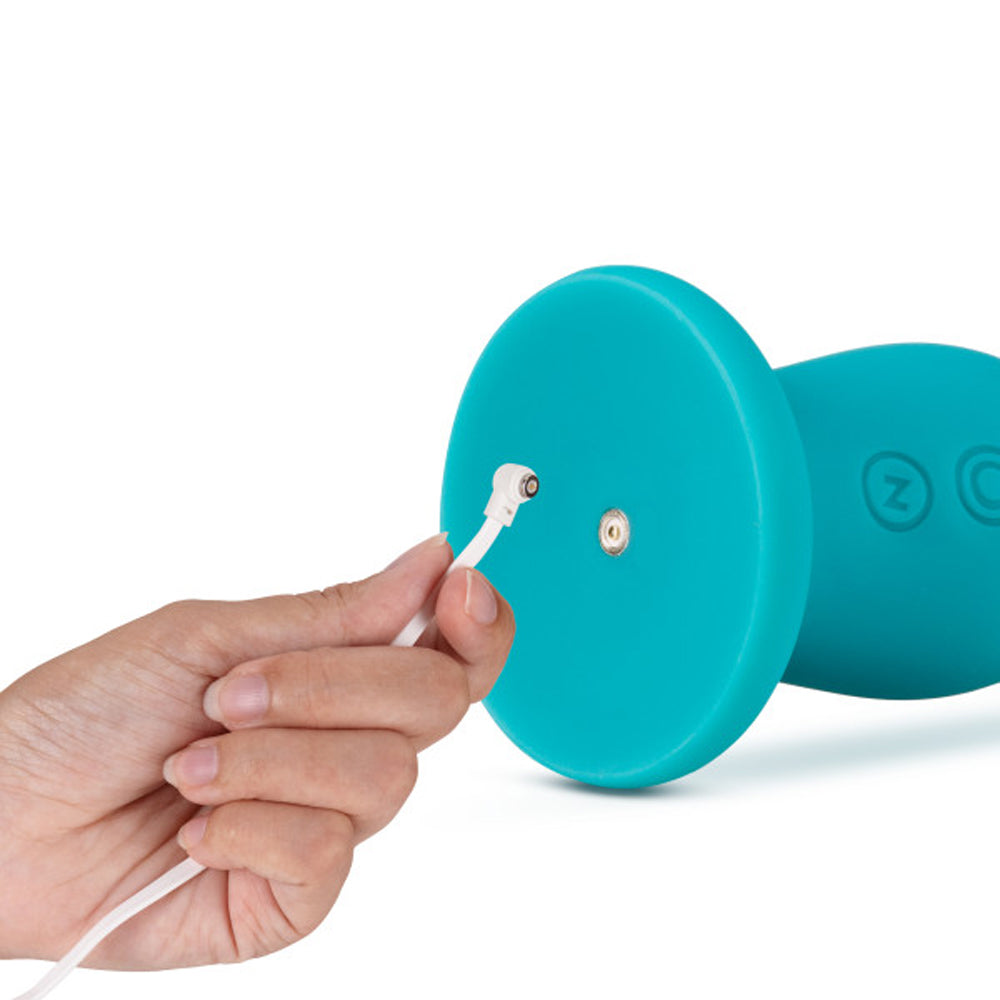 Impressions Miami Rechargeable Silicone 6.5 in. Vibrating Dildo Teal