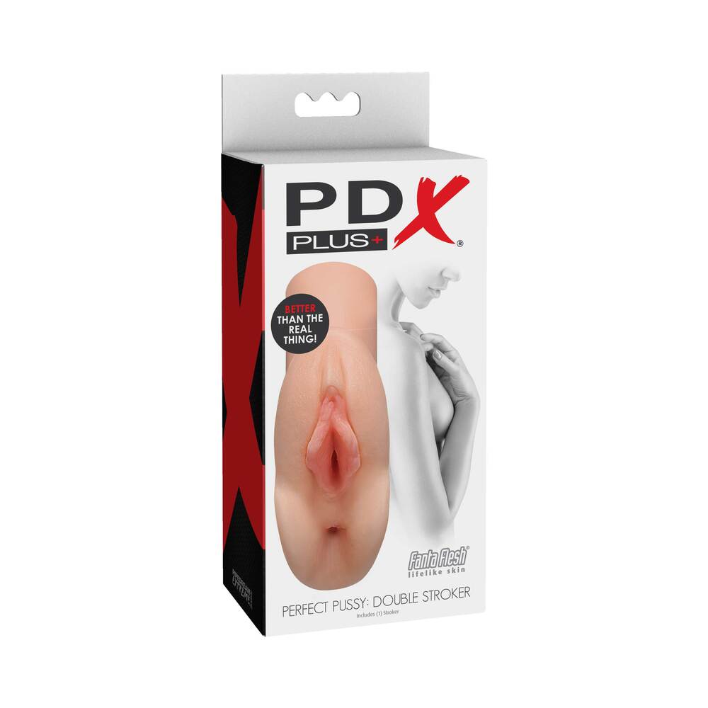 PDX Plus Perfect Pussy Double Stroker Beige - Fantasies Boutique