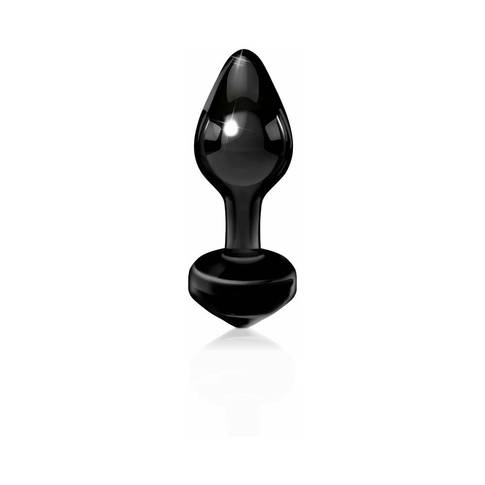 Icicles No. 44 Glass Anal Plug 3.25 in. Black