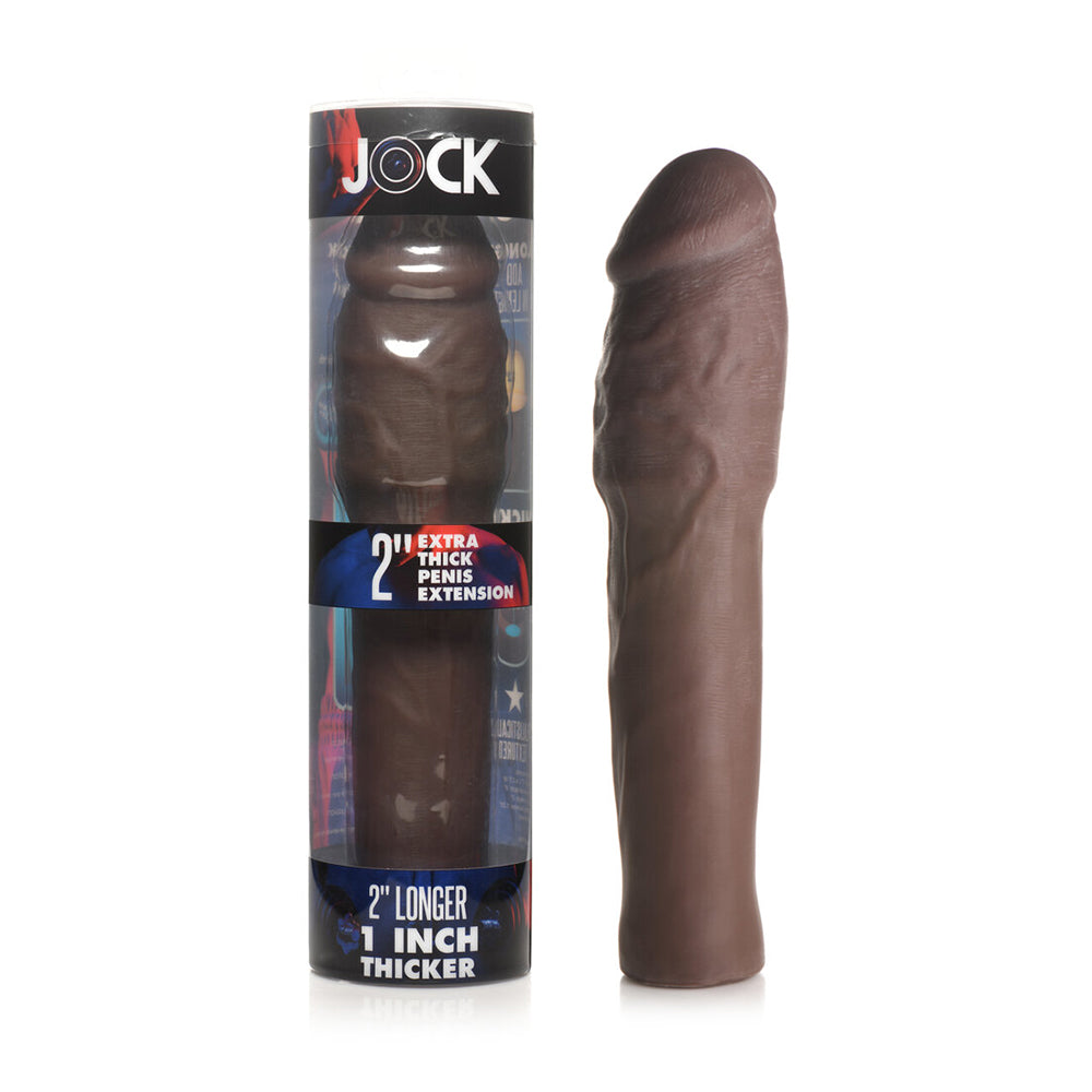 Jock Extra Thick Penis Extension Sleeve 2 in. Dark - Fantasies Boutique