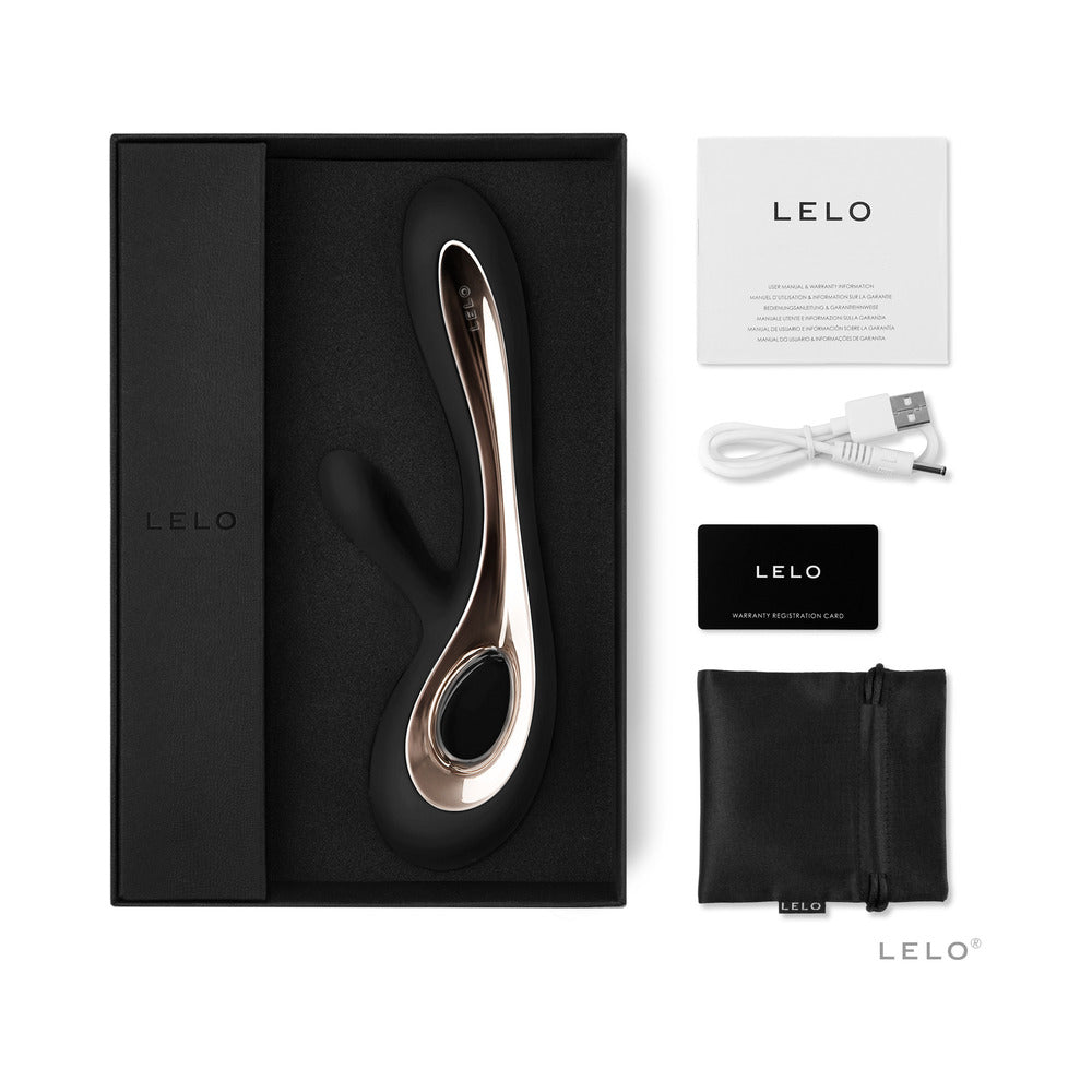 LELO SORAYA 2 Rechargeable Rabbit Vibrator Black - Fantasies Boutique