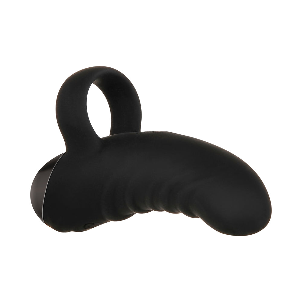 Evolved Hooked On You Rechargeable Silicone Finger Vibrator Black - Fantasies Boutique