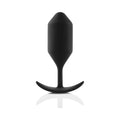 b-Vibe Snug Plug 4 Weighted Silicone Anal Plug Black - Fantasies Boutique